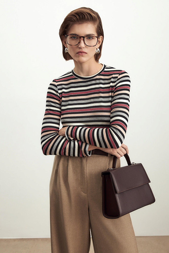 Джемпер трикотажный в полоску