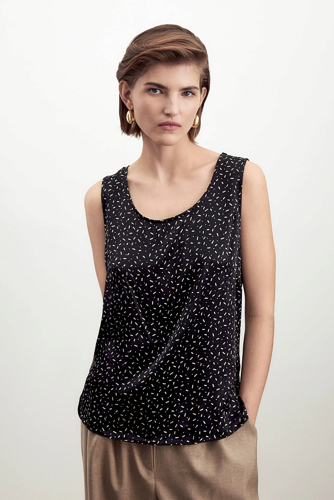 Топ из вискозы в крапинку