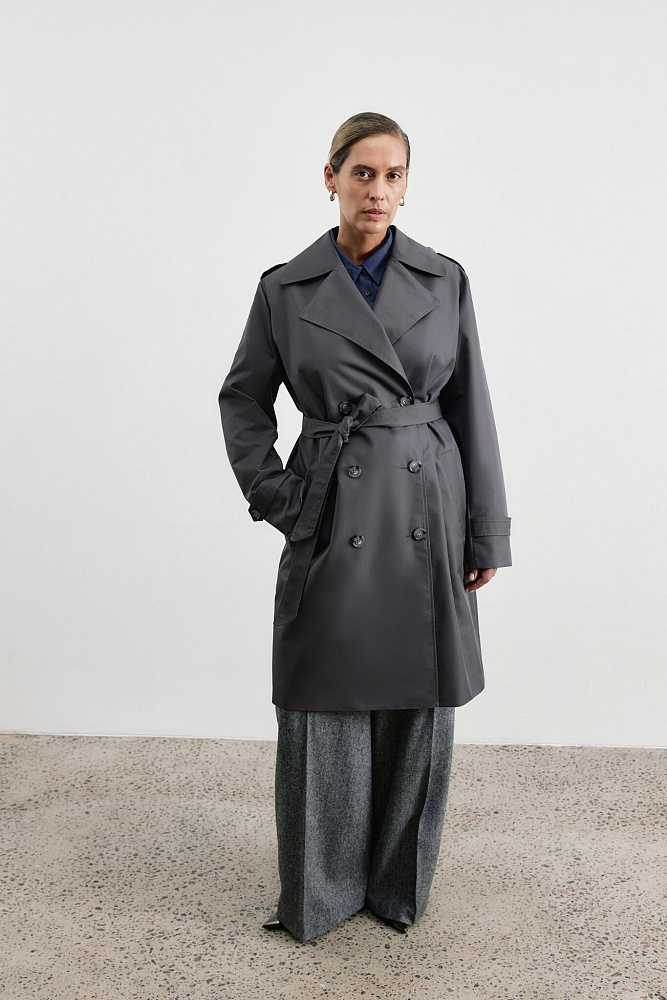 Тренч средней длины 